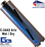 Diteq C-34AX Arix [Short] Dry Concrete Core Bit - 3.5" x 5/8"-11
