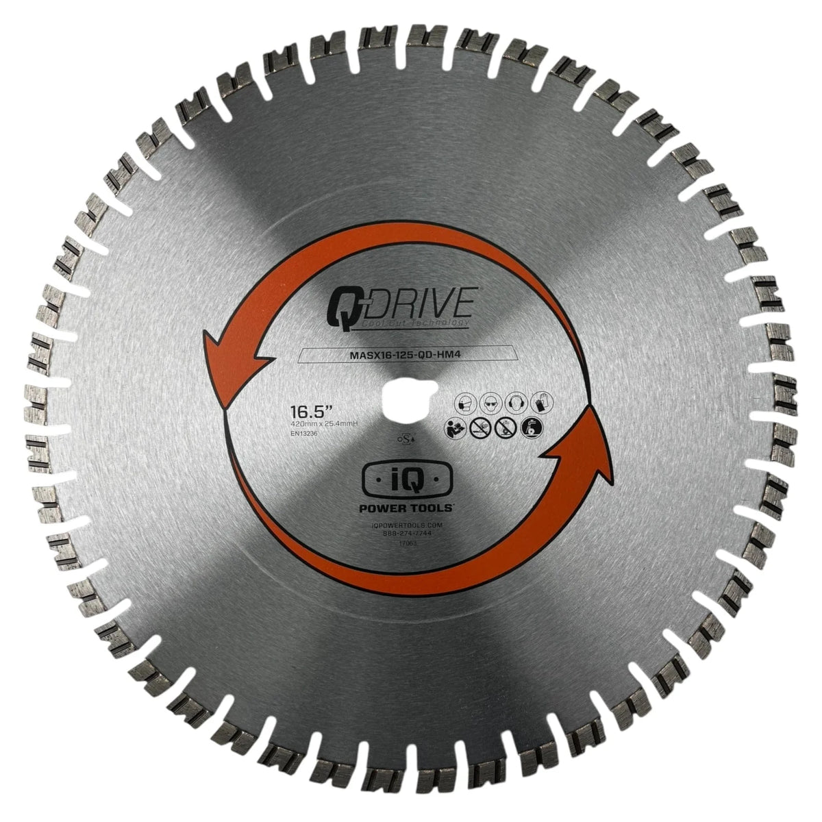 iQ 16.5” Q-Drive Arrayed Segmented Silver Extreme Hard Material Blade