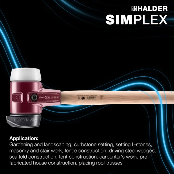 Simplex 60 Mallet w/ Superplastic and "Stand Up" Black Rubber, 3.5 lb