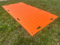 EZG Hogtrax 4' x 8' x .5" Orange Mat $229 (Cleats One Side, V-Pattern On Other)- PLEASE CALL for LTL Freight Shipping