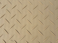 Blue Gator 4' x 8' x .375" Tan Mat $198 (Cleats One Side, V-Pattern On Other)- PLEASE CALL for LTL Freight Shipping