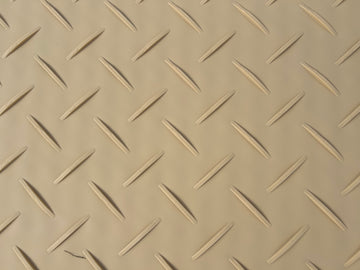 Blue Gator 4' x 8' x .375" Tan Mat $198 (Cleats One Side, V-Pattern On Other)- PLEASE CALL for LTL Freight Shipping