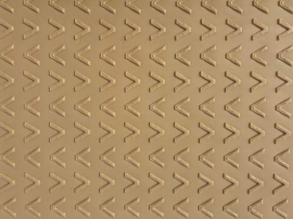 Blue Gator 4' x 8' x .375" Tan Mat $198 (Cleats One Side, V-Pattern On Other)- PLEASE CALL for LTL Freight Shipping