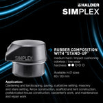 Simplex 80 Mallet w/ Superplastic and "Stand Up" Black Rubber, 6 lb
