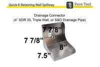 Quick-E-Retaining Wall Spillway 8" x 8"