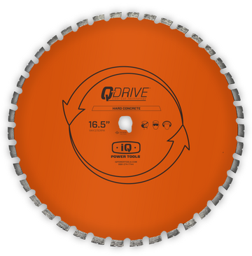 iQ 16.5″ Q-Drive Arrayed Segmented Hard Concrete Blade for iQMS362