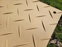 Blue Gator 4' x 8' Tan Mat (Cleats One Side, V-Pattern On Other)- PLEASE CALL for LTL Freight Shipping