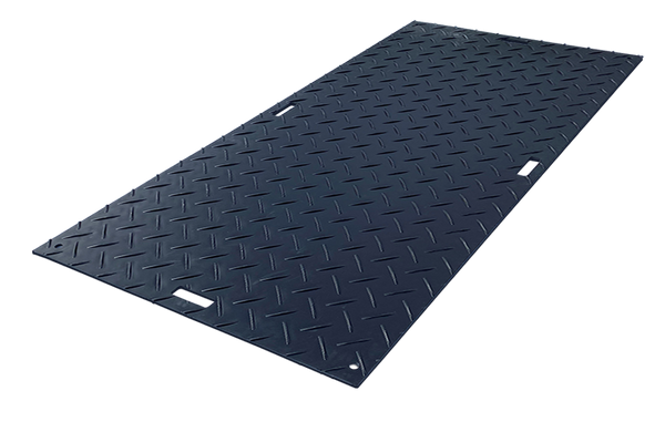 Blue Gator 4' x 8' Black Mat (Cleats One Side, V-Pattern On Other)- PL
