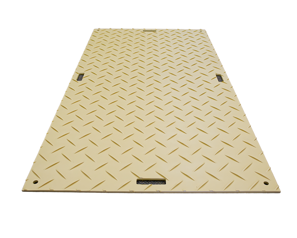 Blue Gator 3' x 8' Tan Mat (Cleats One Side, V-Pattern On Other)- PLEASE CALL for LTL Freight Shipping